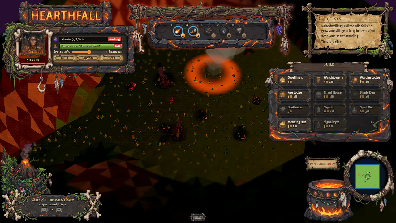 A night valley around a live volcano